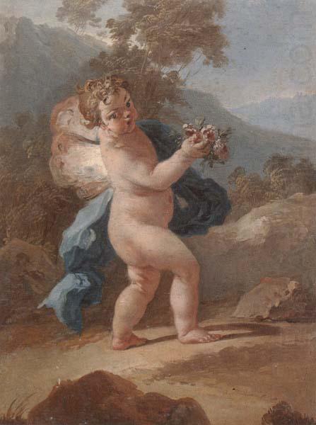 Putti in a landscape, unknow artist